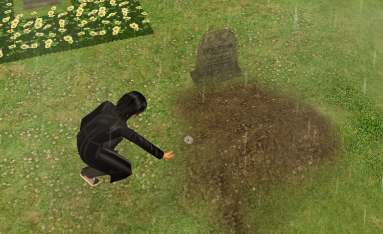 jasmine at a grave